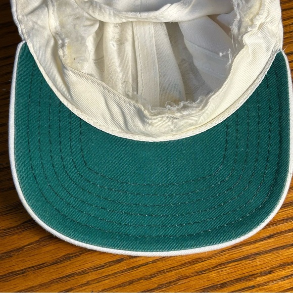 Vtg The Master American Needle Cotton White Golf Hat Cap Strapback OSFA FLAWS - Picture 12 of 15
